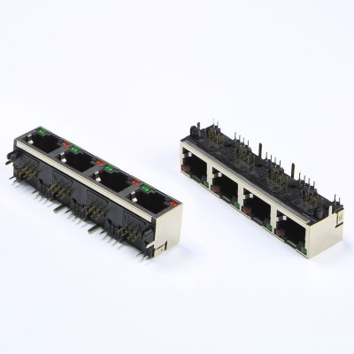 Tab up Multi-Ports LED PCB Connector with Shield